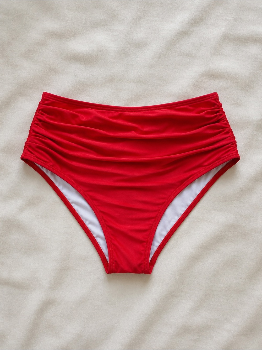 NWOT High-Waisted Ruched Bikini Bottom
